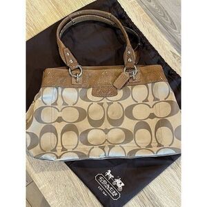 Coach Women's Khaki and Brown Bag